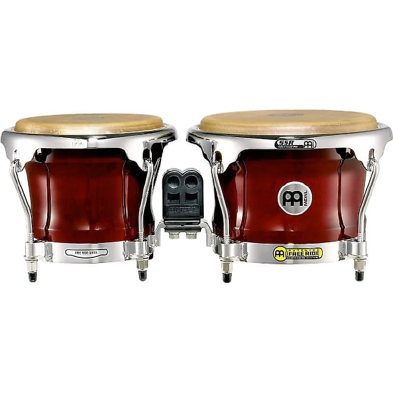 Bongós de madera Meinl FWB400CR de 7" y 8 1/2" de la serie profesional con acabado en rojo cereza